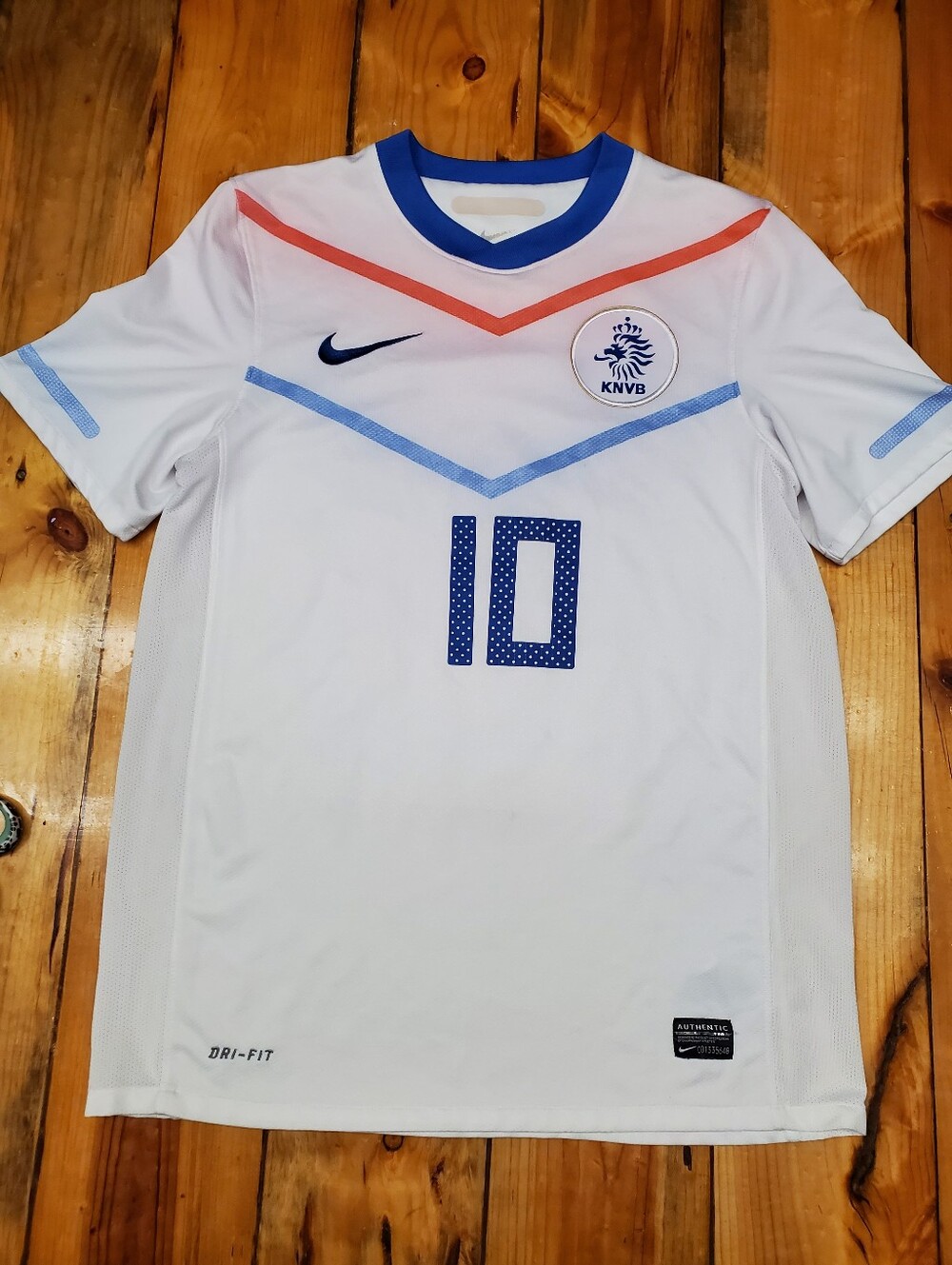 Nike KNVB Netherlands Away Soccer Jersey #10 Groenhuysen Authentic Dri-Fit L